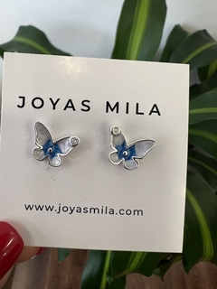 Aros mariposa esmaltado - comprar online