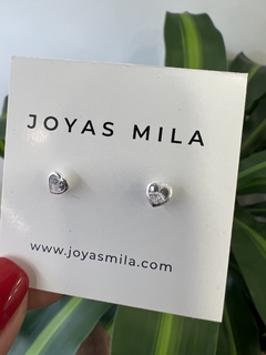 Aros corazon strass - comprar online