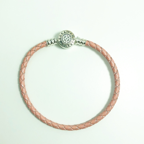 Pulsera cuero con cierre piedras