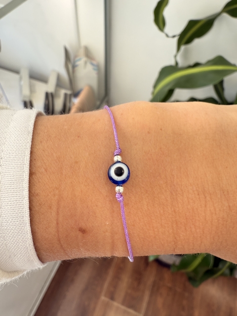 Pulsera Hilo lila ojo turco - comprar online