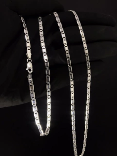 Corrente Piastrine 70cm x 4mm - Prata 925 na internet