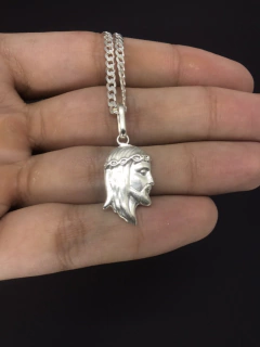 Pingente Perfil de Cristo P - Prata 925