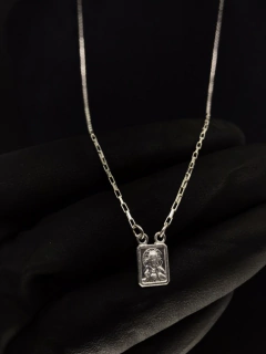 Escapulário Tijolinho M (cód 6) - Prata 925