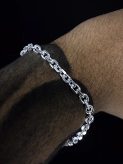 Pulseira Tijolinho 6mm - Prata 925