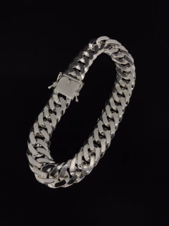 Pulseira Elo Duplo 13mm Gaveta - Prata 925 - Brandels Joias - Prata 925