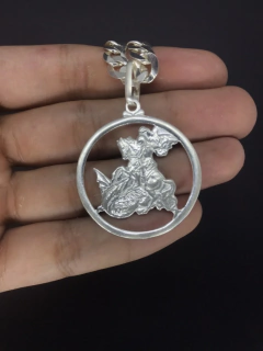 Pingente São Jorge M - Prata 925