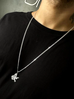 Cordão Grumet 70cm x 3mm + Pingente Tio Patinhas P - Brandels Joias - Prata 925