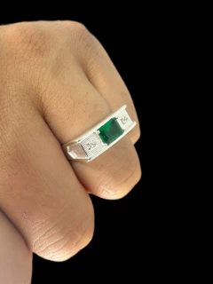 Dedeira Luxo Verde - Prata 925 - comprar online