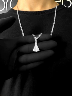 Cordão Grumet 70cm x 3mm + Pingente Nossa Senhora - Prata 925 - loja online