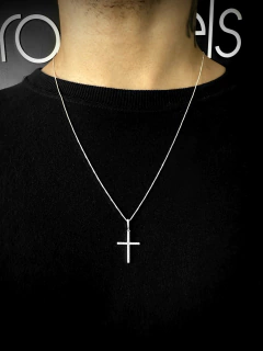 Cordão Veneziana 60cm + Pingente Cruz Cravejada cod01 - comprar online