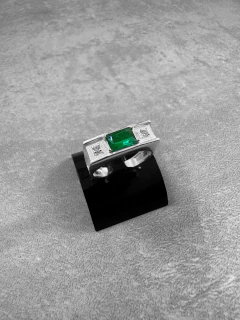 Imagem do Dedeira Luxo Verde - Prata 925