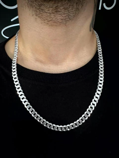 Corrente Grumet 60cm x 8mm - Prata 925