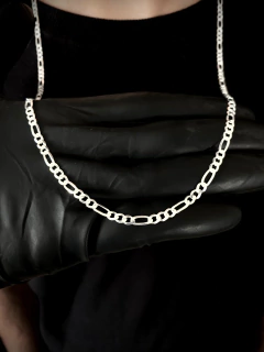 Conjunto 3x1 4mm corrente + pulseira - Prata 925 - loja online