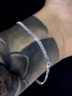Pulseira Elo Duplo 4mm - Prata 925
