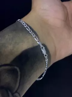 Conjunto 3x1 3mm corrente + pulseira - Prata 925 - loja online