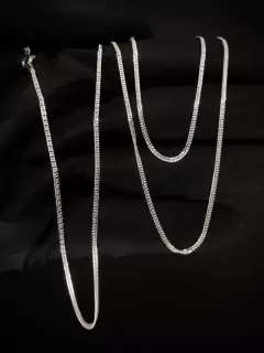 Corrente Elo Duplo 70cm x 2mm - Prata 925 na internet