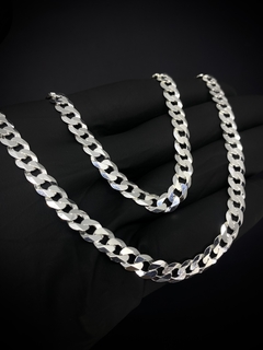 Corrente Grumet 70cm x 7mm - Prata 925 - loja online