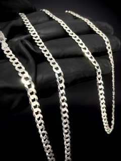 Conjunto Grumet 4mm corrente + pulseira - Prata 925 - loja online