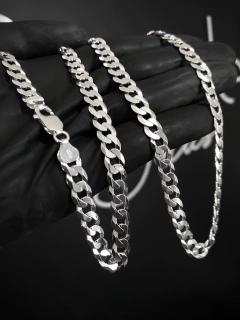 Corrente Grumet 70cm x 8mm - Prata 925