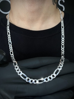 Corrente 3x1 70cm x 7mm - Prata 925 - Brandels Joias - Prata 925