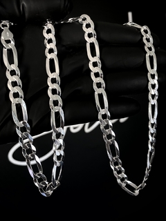 Conjunto 3x1 9mm corrente + pulseira - Prata 925 - Brandels Joias - Prata 925