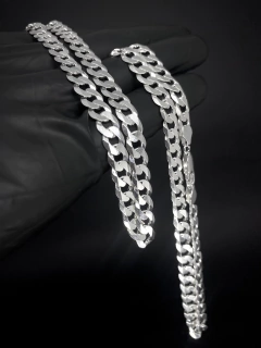 Corrente Grumet 70cm x 8mm - Prata 925 - loja online