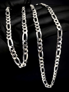Conjunto 3x1 7mm corrente + pulseira - Prata 925 - loja online