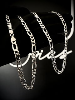 Conjunto 3x1 6mm corrente + pulseira - Prata 925 - Brandels Joias - Prata 925