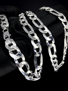 Corrente 3x1 70cm x 11mm - Prata 925