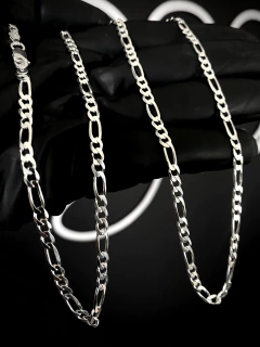 Conjunto 3x1 4mm corrente + pulseira - Prata 925 - Brandels Joias - Prata 925