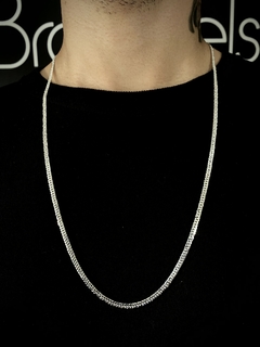Corrente Elo Duplo 70cm x 3mm - Prata 925 - comprar online