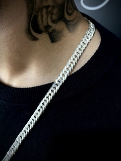 Conjunto Elo Duplo 8mm corrente + pulseira - Prata 925 - loja online
