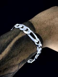 Conjunto 3x1 13mm corrente + pulseira - Prata 925