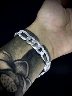 Conjunto 3x1 13mm corrente + pulseira - Prata 925 - comprar online