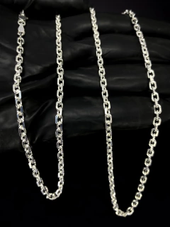 Conjunto Tijolinho 3mm corrente + pulseira - Prata 925 - comprar online