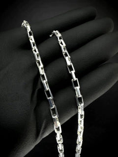 Corrente Tijolinho VZ 70cm x 4mm - Prata 925 - comprar online