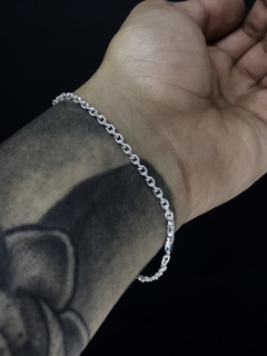 Pulseira Tijolinho 3mm - Prata 925 - comprar online