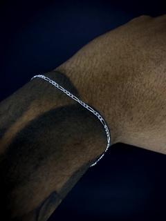 Conjunto 3x1 2mm corrente + pulseira - Prata 925