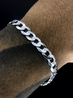 Conjunto Grumet 8mm corrente + pulseira - Prata 925 - loja online