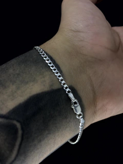 Conjunto Grumet 3mm corrente + pulseira - Prata 925 na internet