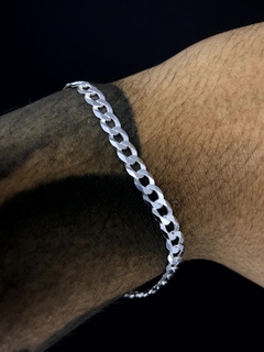 Conjunto Grumet 5mm corrente + pulseira - Prata 925 - comprar online