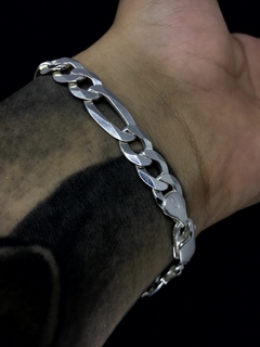 Conjunto 3x1 9mm corrente + pulseira - Prata 925