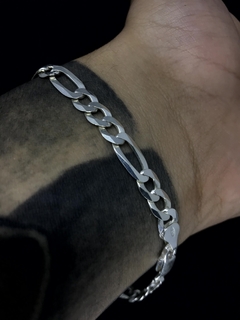 Conjunto 3x1 7mm corrente + pulseira - Prata 925
