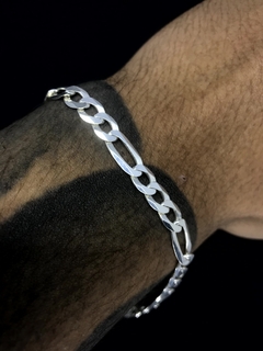 Conjunto 3x1 7mm corrente + pulseira - Prata 925 - comprar online