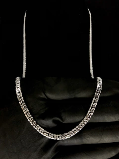 Corrente Elo Duplo 70cm x 5,5mm - Prata 925 - comprar online