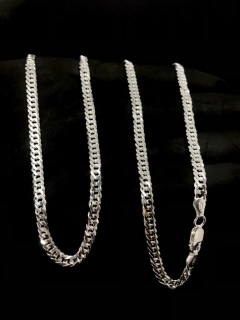 Corrente Elo Duplo 70cm x 5,5mm - Prata 925 na internet
