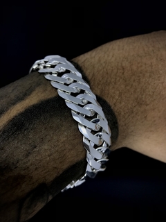 Pulseira Elo Duplo 17mm Gaveta - Prata 925