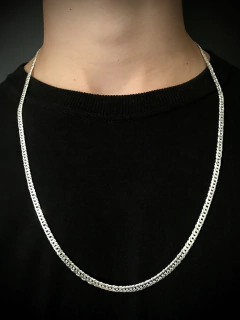 Corrente Elo Duplo 70cm x 5,5mm - Prata 925 - Brandels Joias - Prata 925