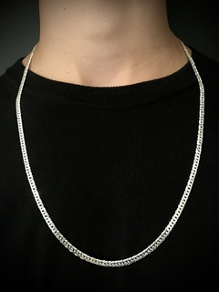 Conjunto Elo Duplo 5mm corrente + pulseira - Prata 925 na internet