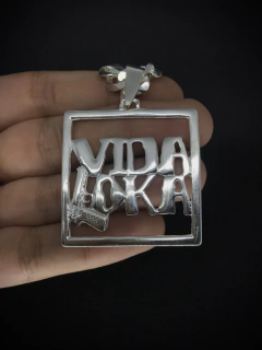 Pingente Vida Loka G - Prata 925
